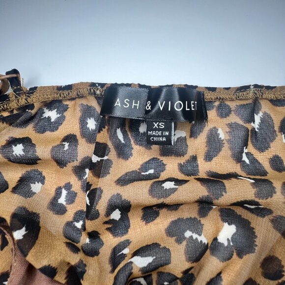 Ash & Violet Leopard Print Peplum Tank Top - XS - Picture 5 of 6